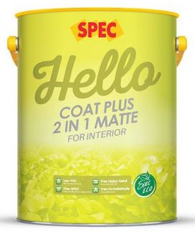 Sơn nội thất SPEC HELLO COAT PLUS 2 IN 1 MATTE FOR INTERIOR