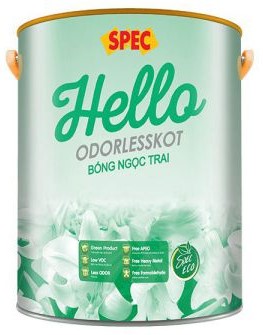 Sơn nội thất SPEC HELLO ODORLESSKOT BÓNG NGỌC TRAI